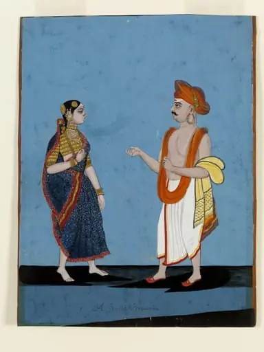 A Brahmin and his wife