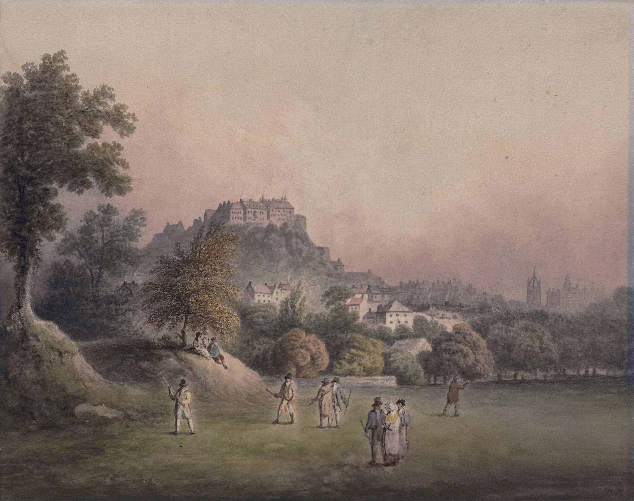 Edinburgh from Bruntsfield Links, by Francis Nicholson, watercolor, 1750