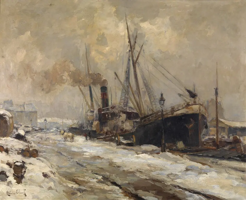 Antwerp Harbour in Winter