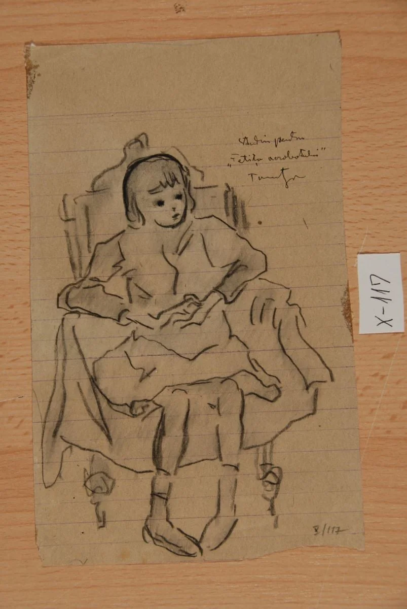 Studiu pentru „Fetița acrobatului”, by Nicolae Tonitza, 1923