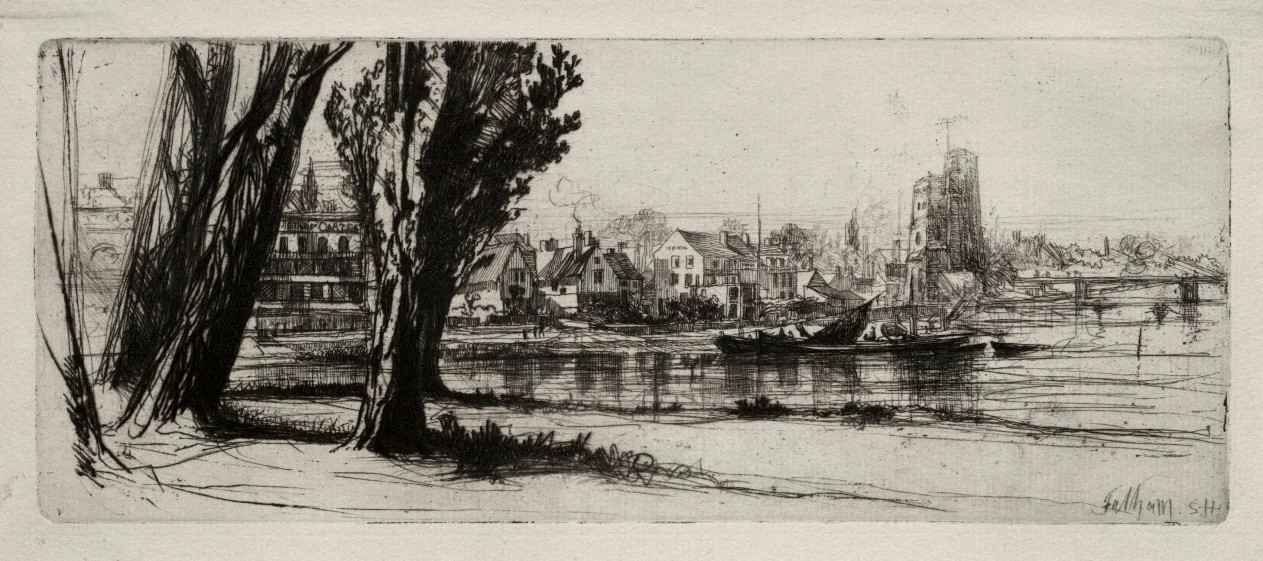 Fulham, by Francis Seymour Haden, 1868
