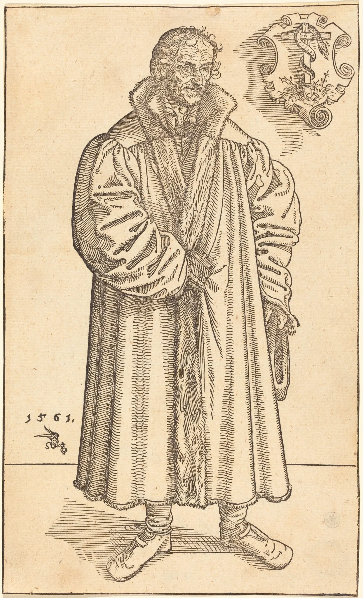 Philip Melanchthon, by Lucas Cranach the Younger, ink, 1561
