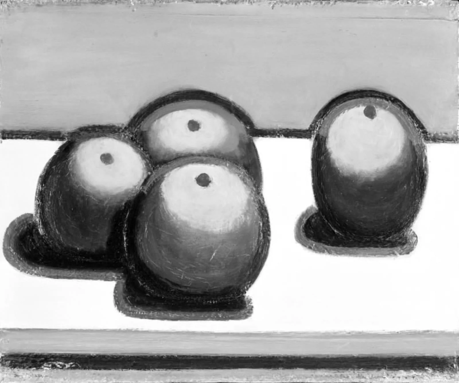 Still Life with Four Apples, by Unknown, unspecified, 1929
