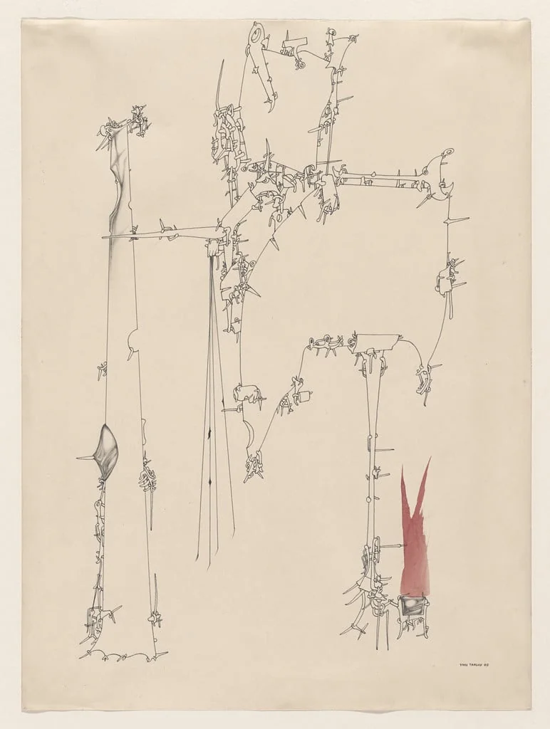 Untitled, by Yves Tanguy, watercolor, 1949