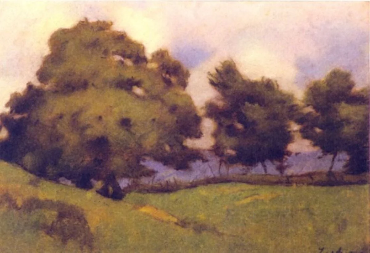 Peisaj cu pomi, by Ștefan Luchian, unspecified, 1908
