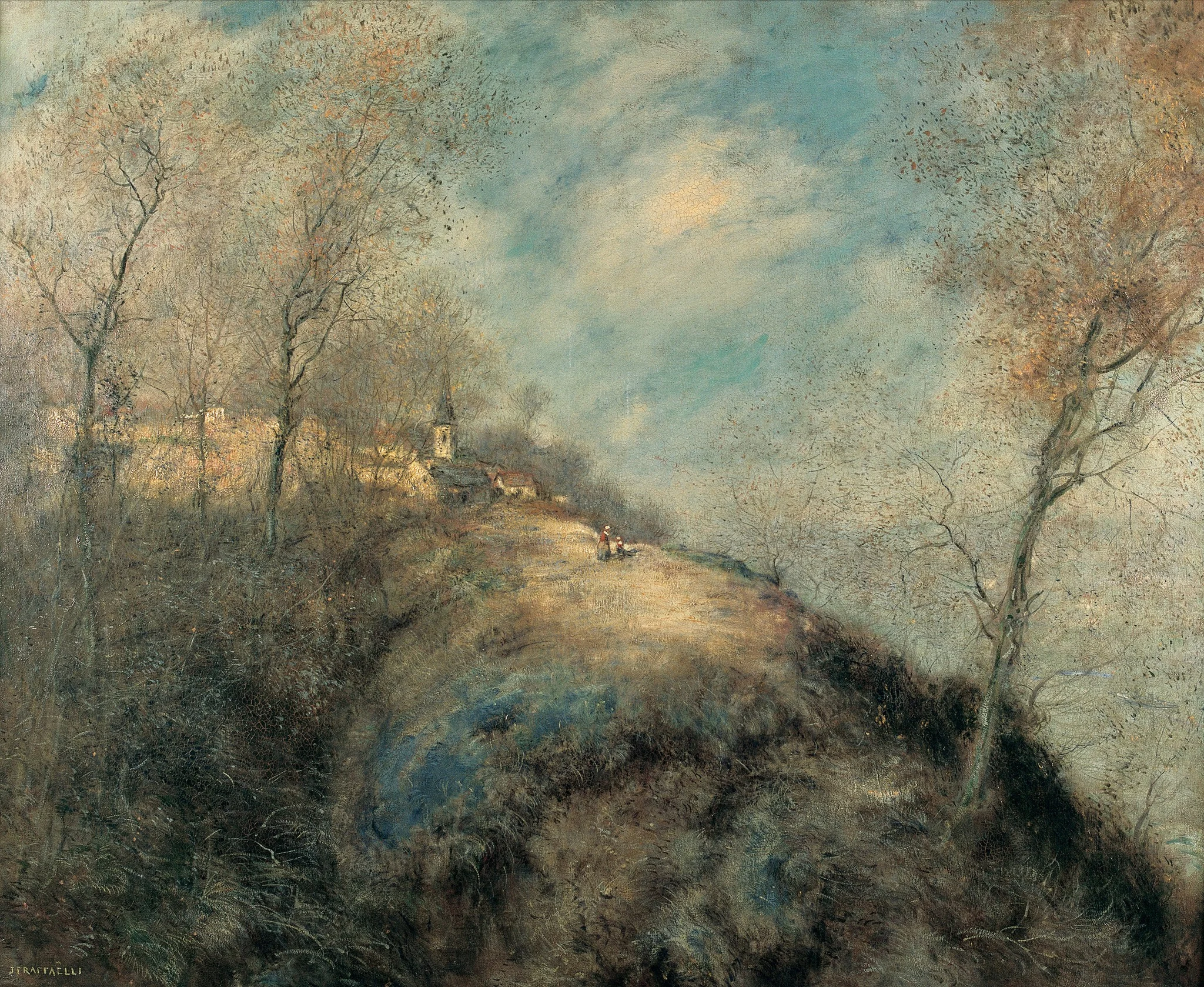 La ruta abandonada, by Jean-François Raffaëlli, oil, 1904