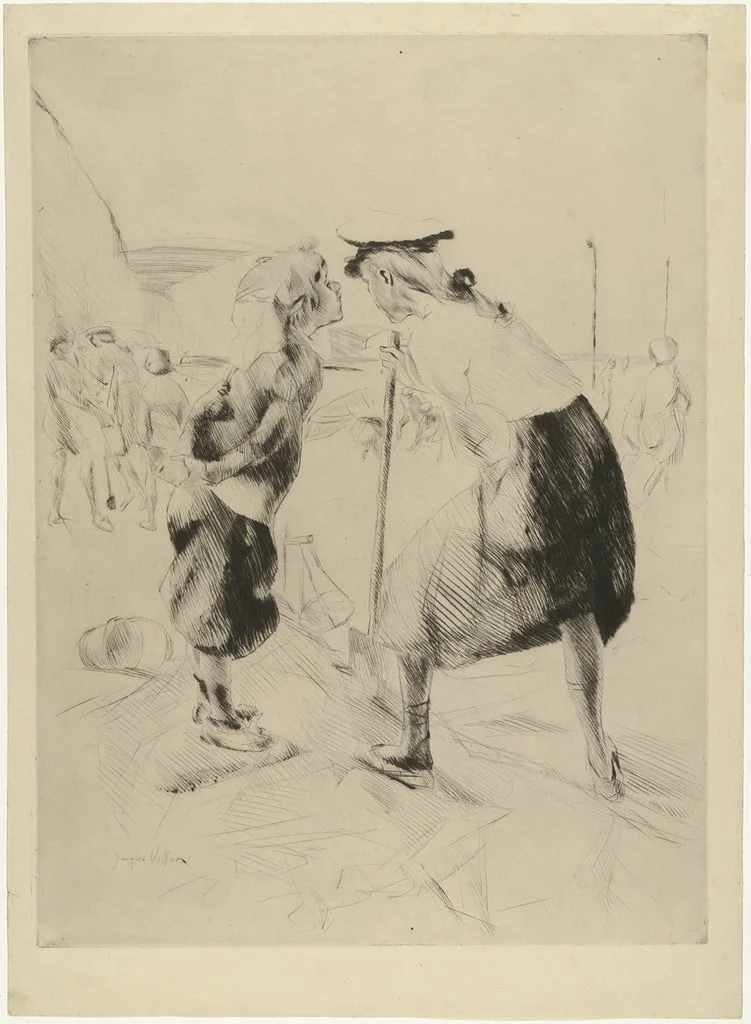 Untitled, by Jacques Villon, ink, 1904