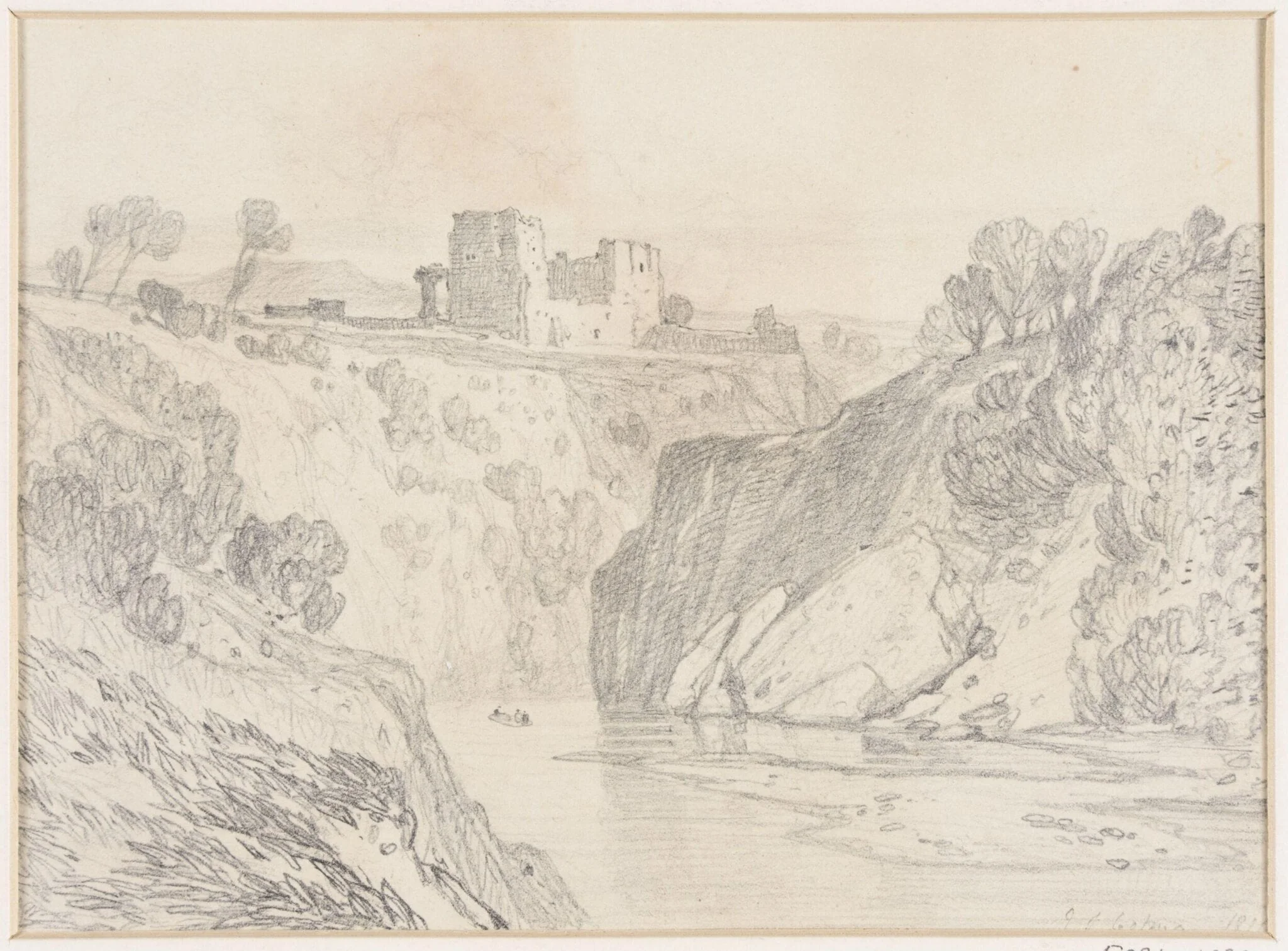 Kilgerran Castle, Pembrokeshire, by John Sell Cotman, 1810