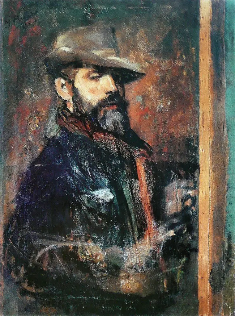 Self-Portrait Painting (Young Man with a Hat)