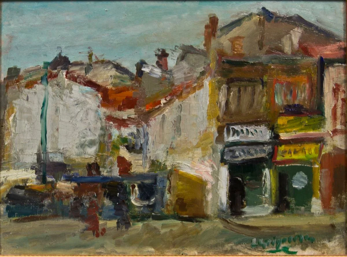 Peisaj cu case, by Lucian Grigorescu, unspecified