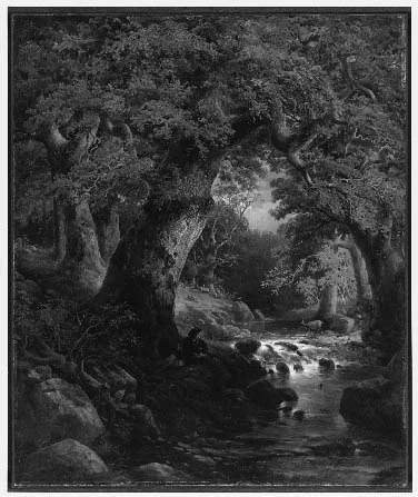 Jacques and the Forest of Arden, by Edward Moran, oil, 1875