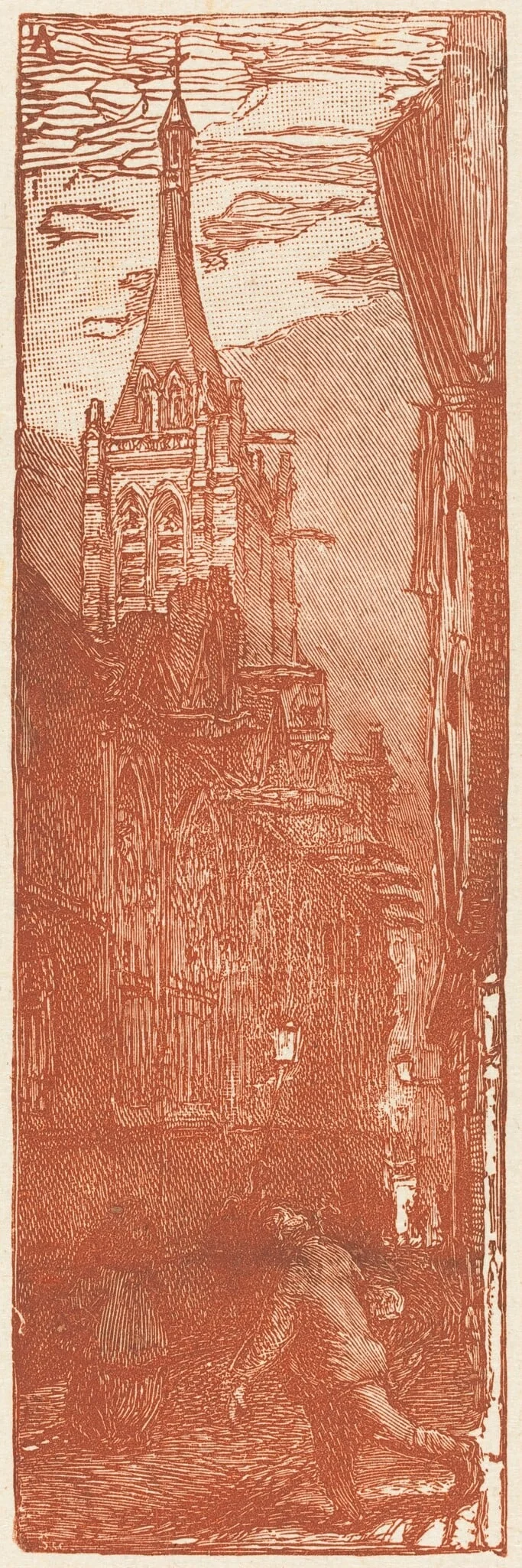 Saint-Severin, by Auguste Lepère, ink, 1901