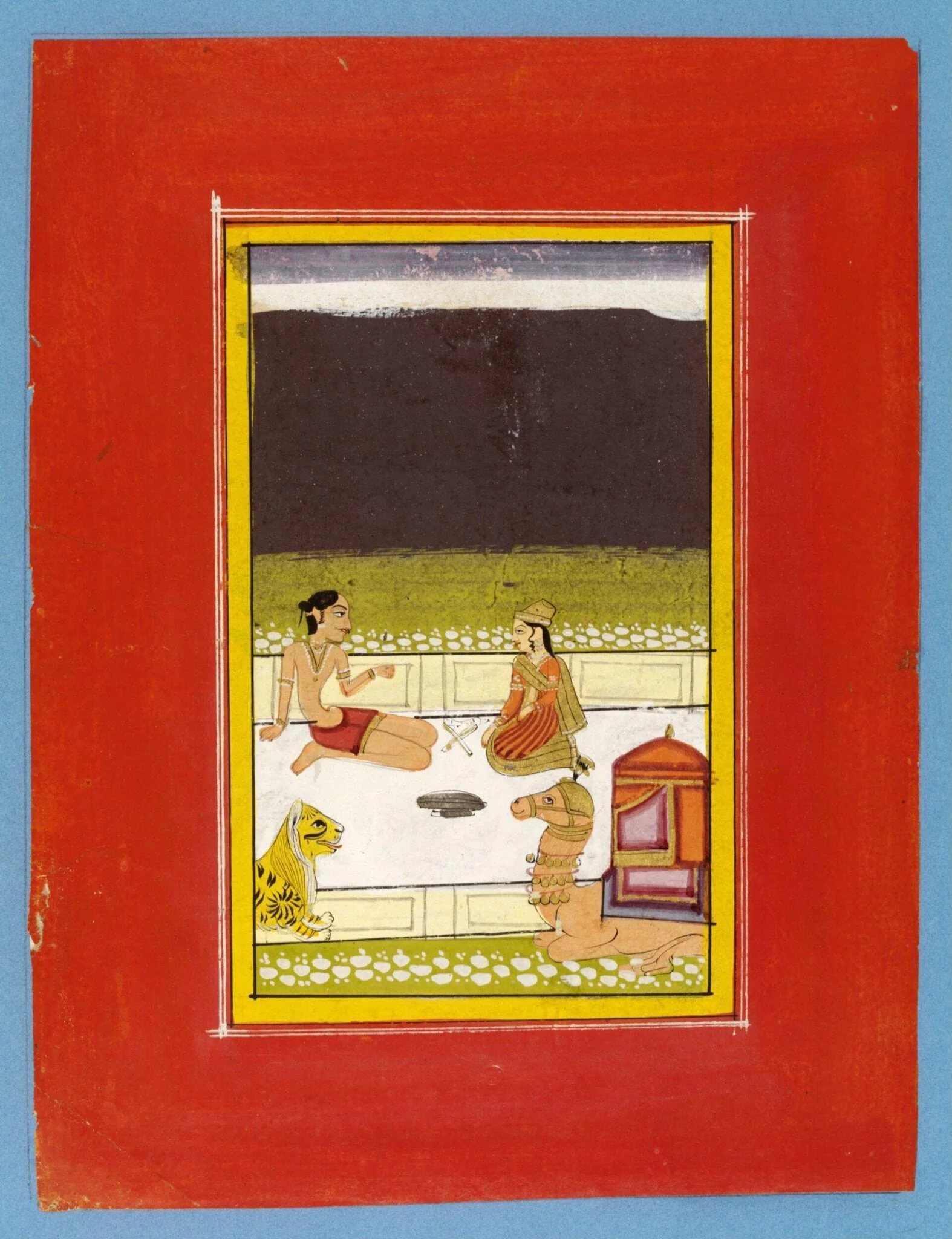 Laila and Majnun, by Unknown, paint, 1850