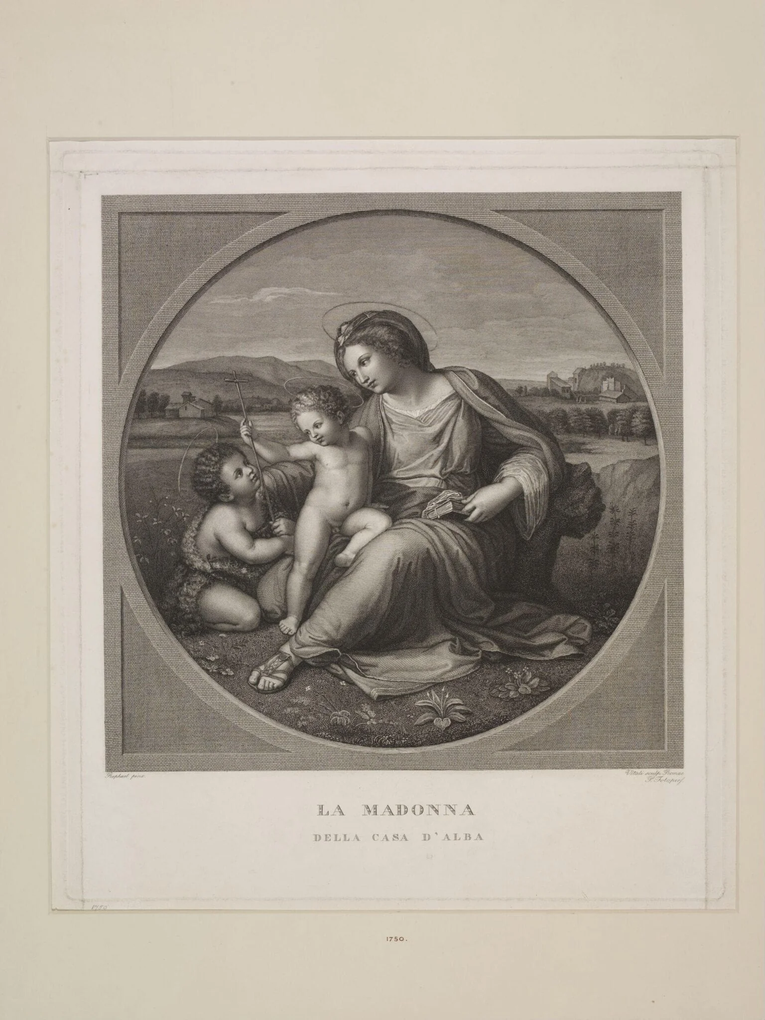 La Madonna della Casa d' Alba, by Pietro Marco Vitali, 1850