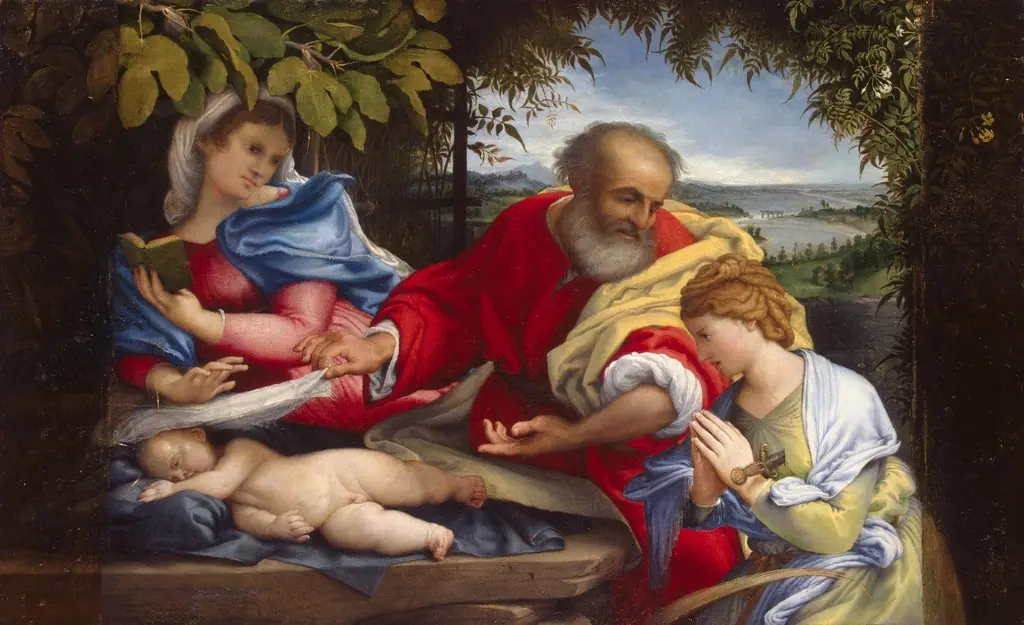 Rest on the Flight into Egypt with St Justine