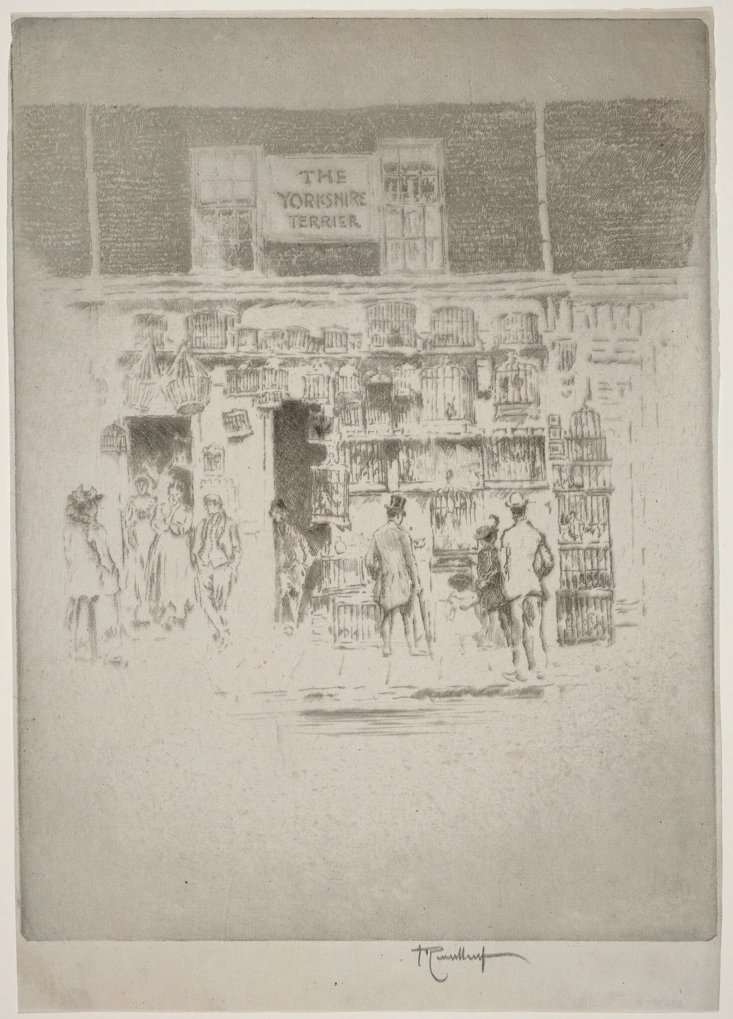 The Yorkshire Terrier, by Joseph Pennell, ink, 1903