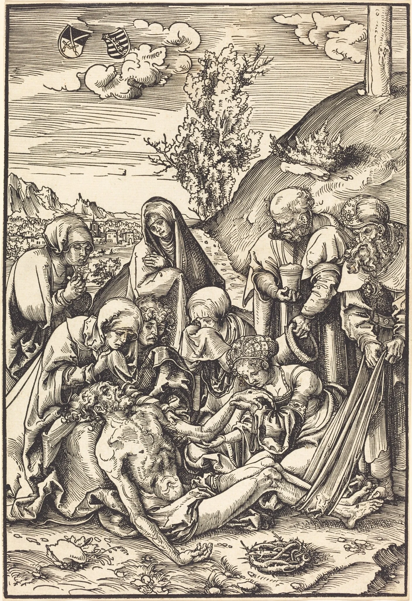 The Lamentation, by Lucas Cranach the Elder, ink, 1509