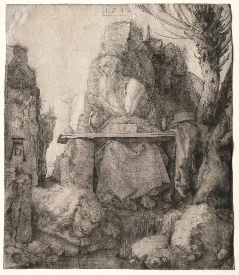 St. Jerome Seated near a Pollard Willow