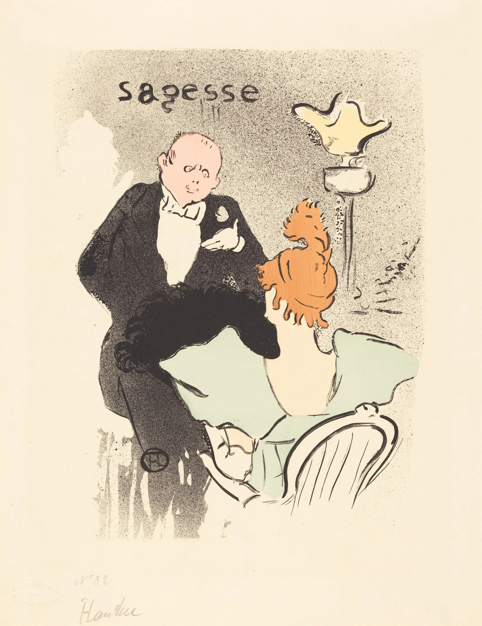 Wisdom (Sagesse), by Henri de Toulouse-Lautrec, ink, 1893