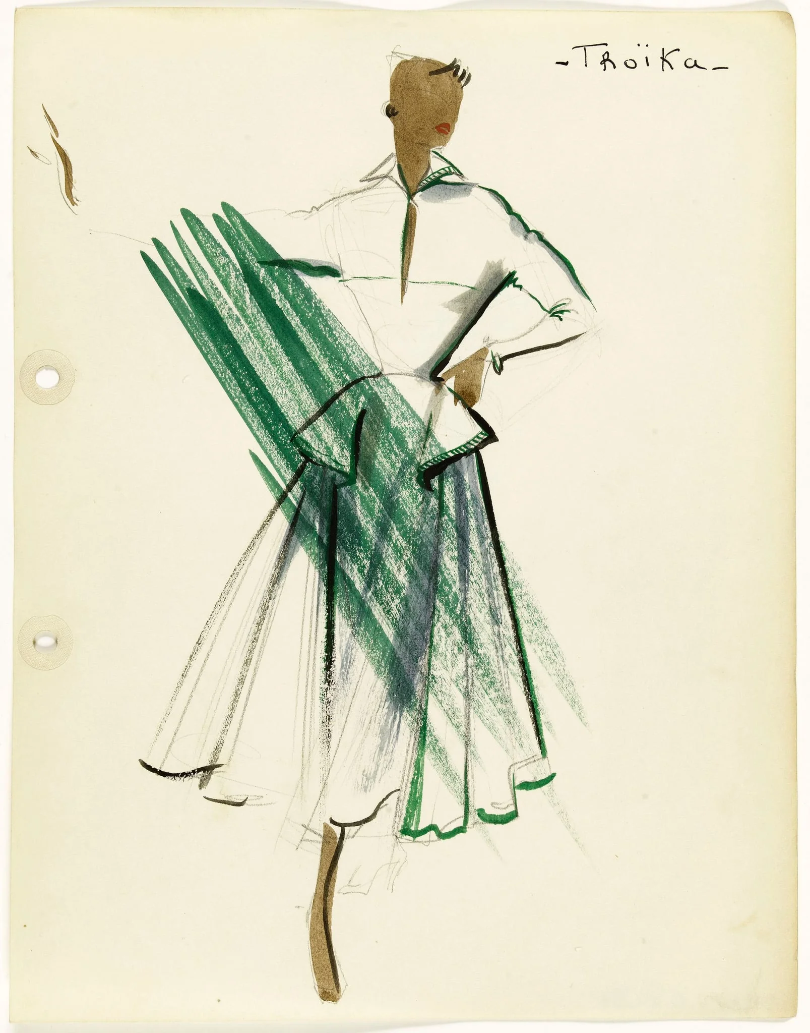 'Troïka', by Carven, 1951