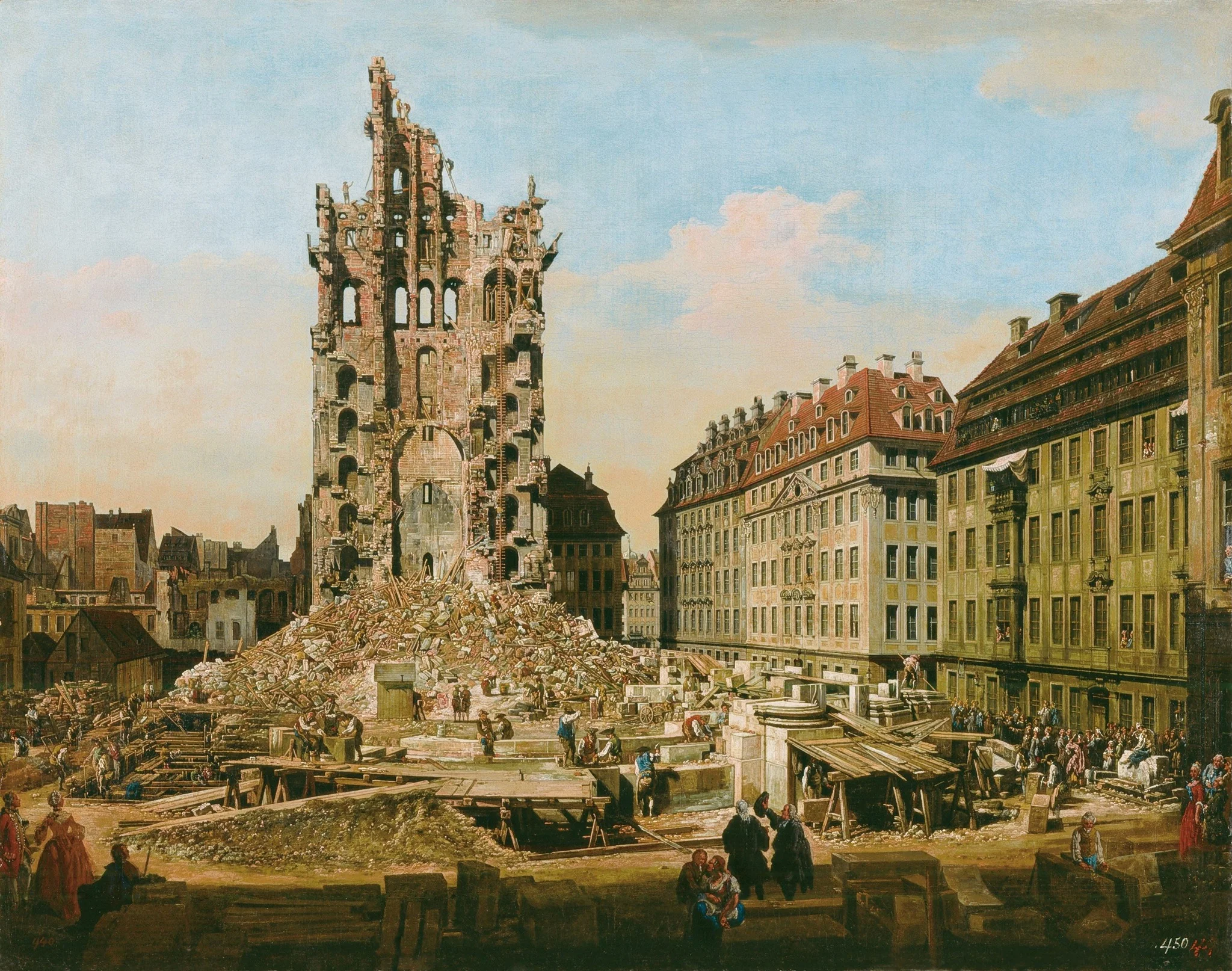 The Ruins of the old Kreuzkirche, Dresden