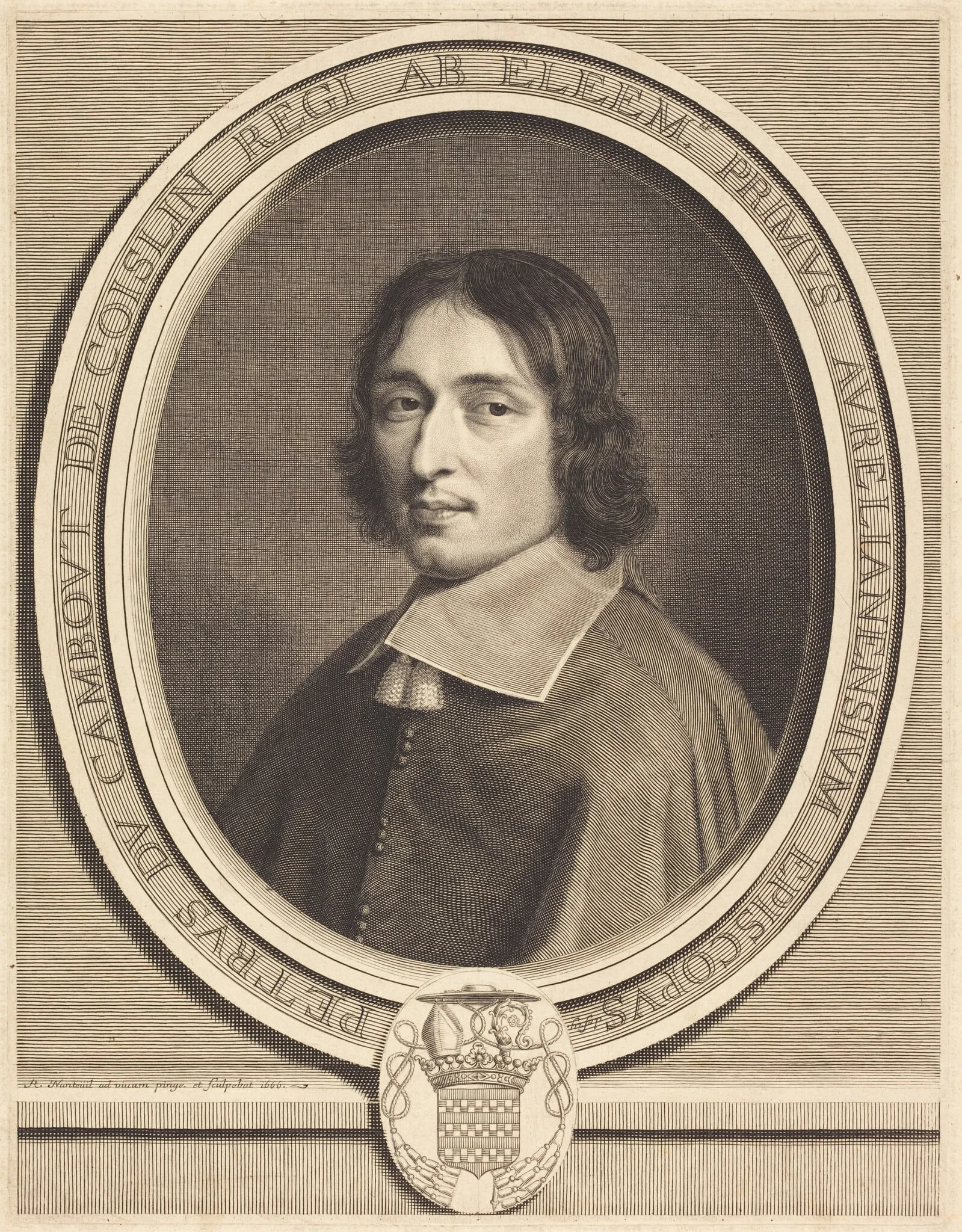 Cardinal de Coislin, by Robert Nanteuil, ink, 1666