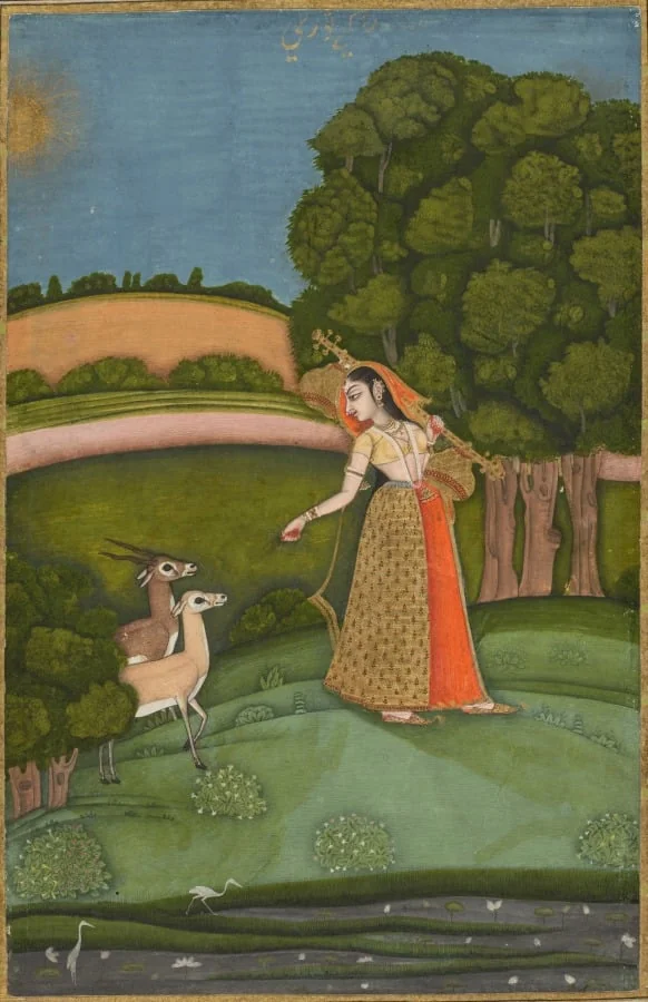 Todi Ragini, from a Ragamala Series, by Unknown, unspecified, 1755