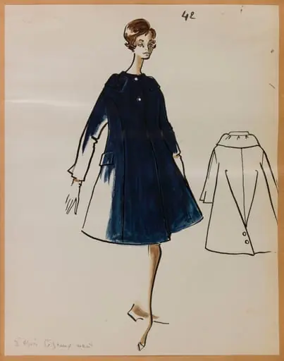 Manteau ample bleu marine