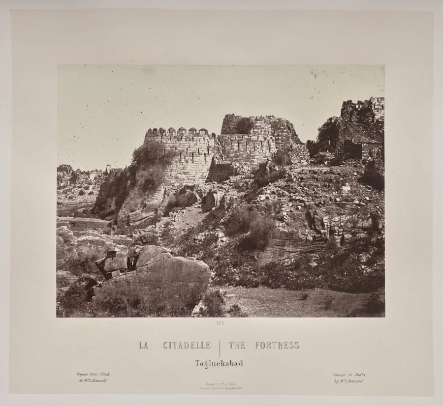 The Fortress, Togluckabad, by Louis-Théophile Marie Rousselet, 1866