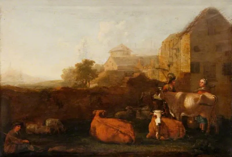 Landscape with Cattle and Figures