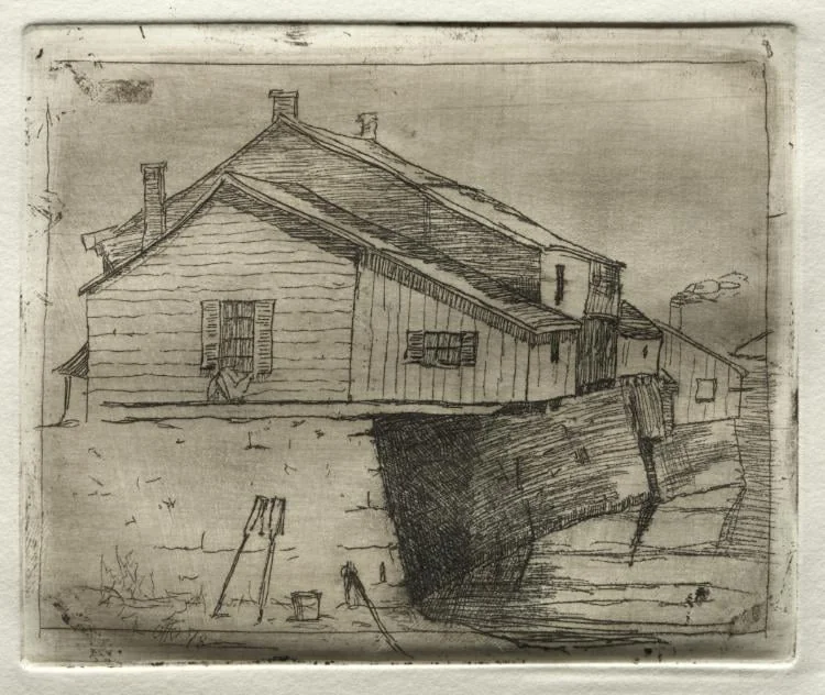 House Over Water, by Otto Henry Bacher, 1878