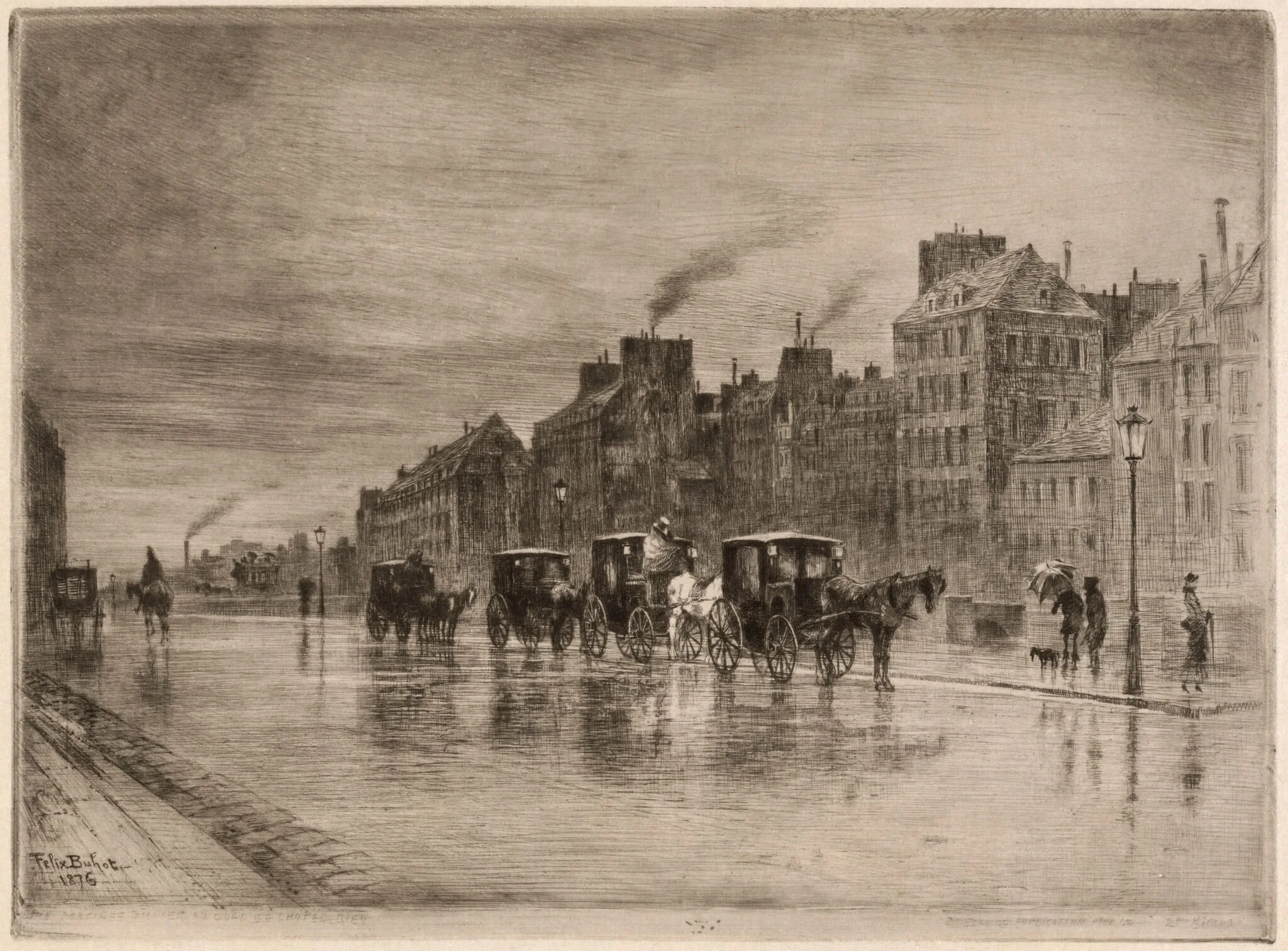 Une Matinée d'Hiver au Quai de l'Hôtel-Dieu (Winter Morning on the Quai de l'Hôtel-Dieu)