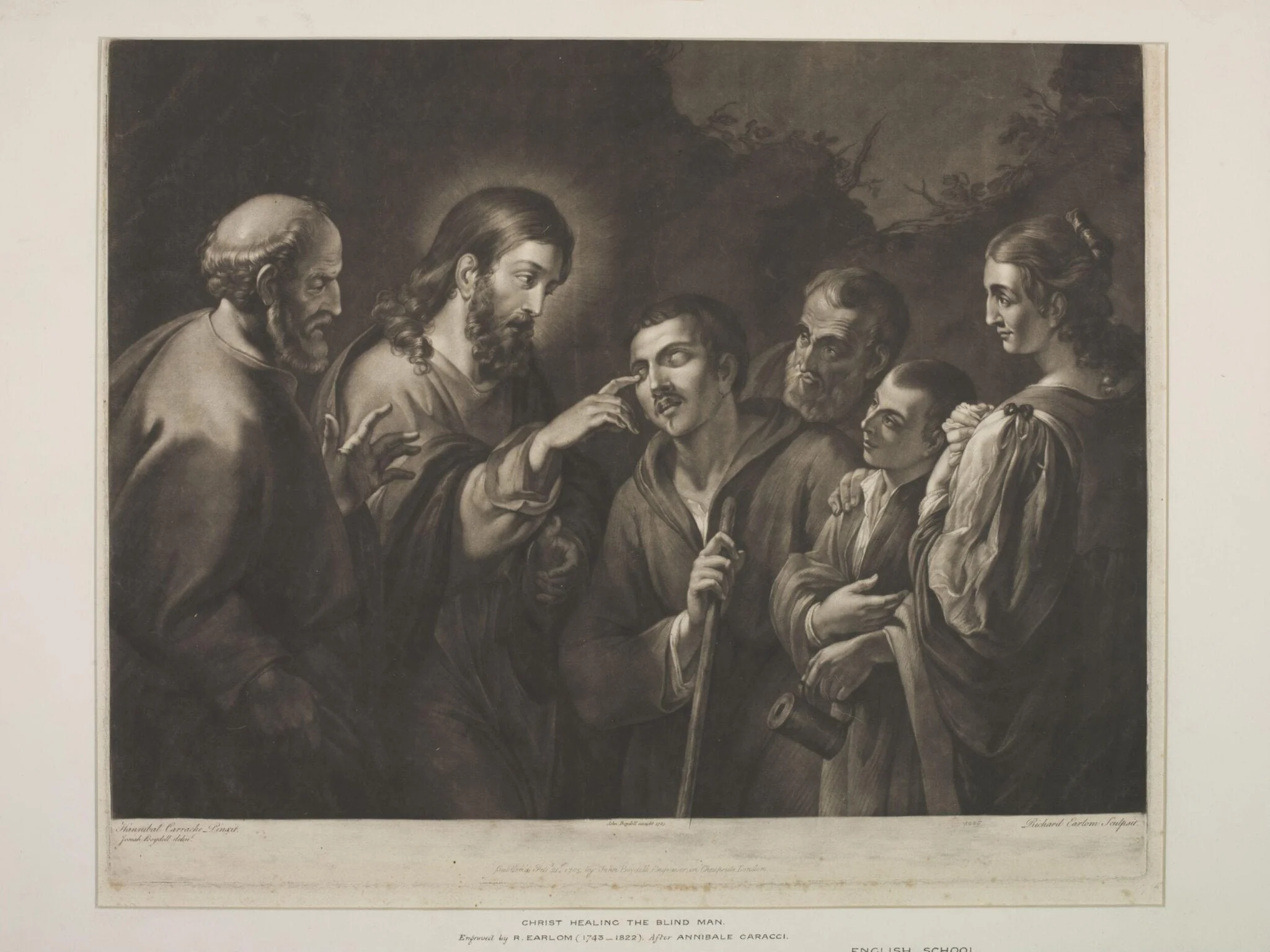 Christ Healing the Blind Man, by Richard Earlom, 1850