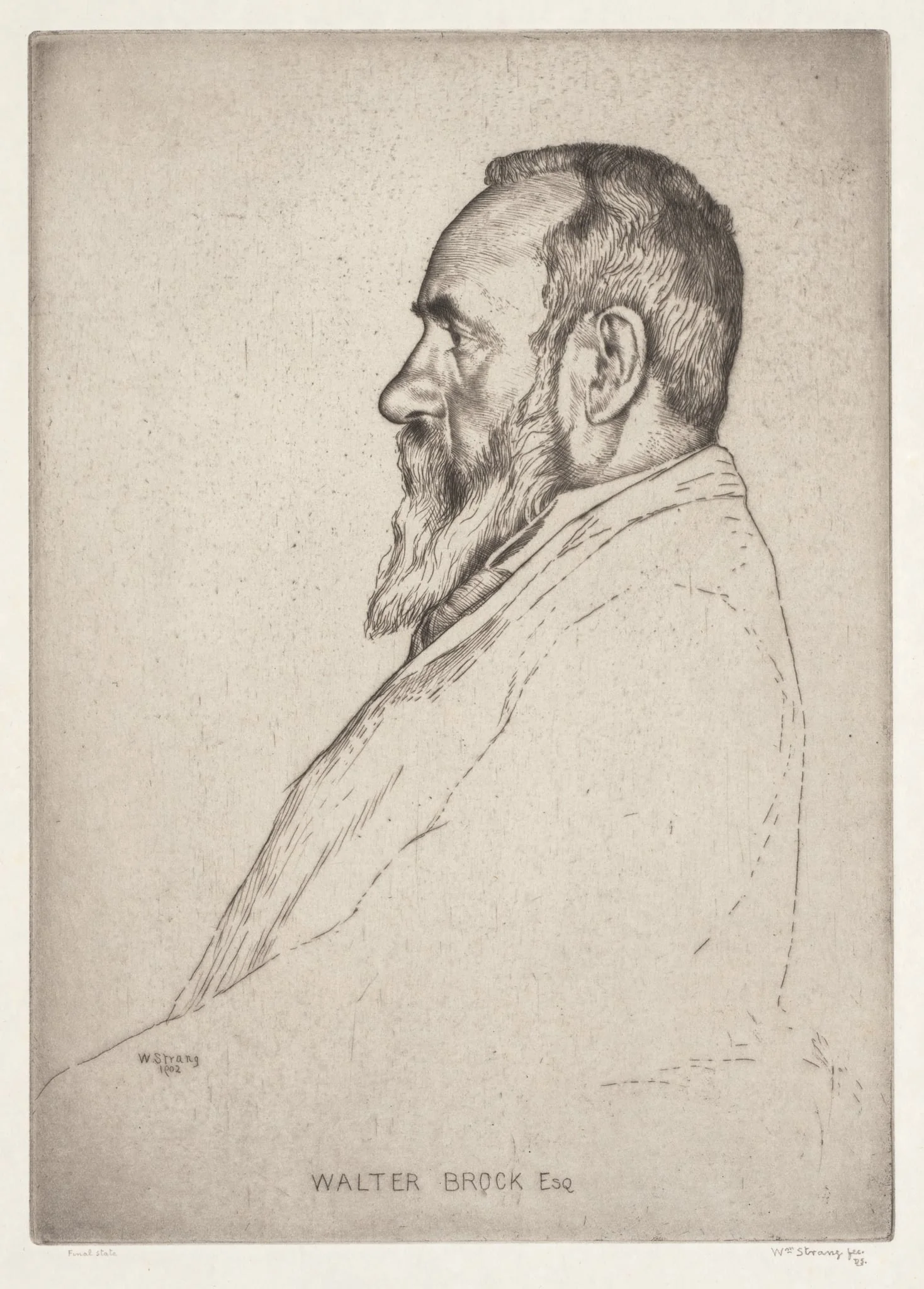 Portrait of Walter Brock, by William Strang, 1902