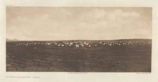 Portfolio VI, Plate 192: Sun Dance Encampment--Piegan