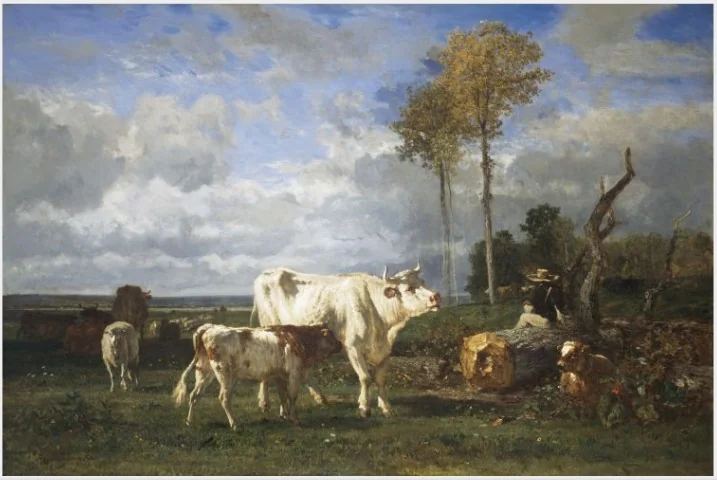 Valley of the Tocques, by Constant Troyon, oil, 1855