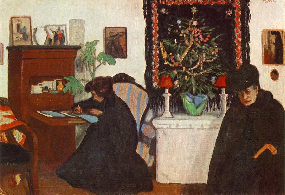 Christmas, by József Rippl-Rónai, oil, 1903