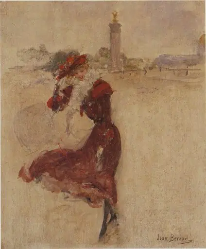 Parisienne in a Red Dress