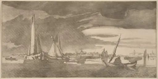 River with Town