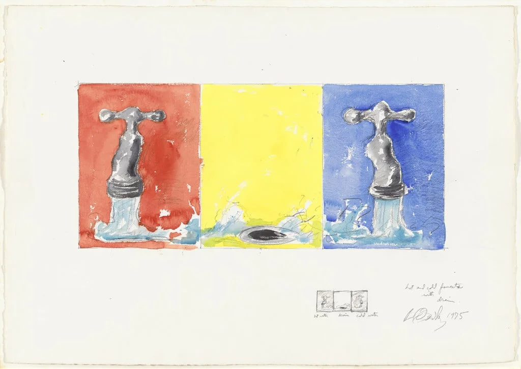 Untitled, by Bill Beckley, watercolor, 1975
