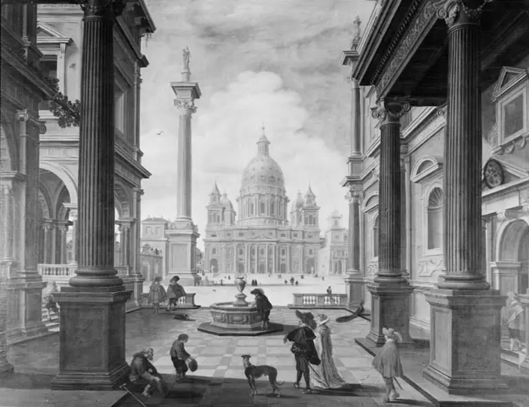 Square in front of a Magnificent Church