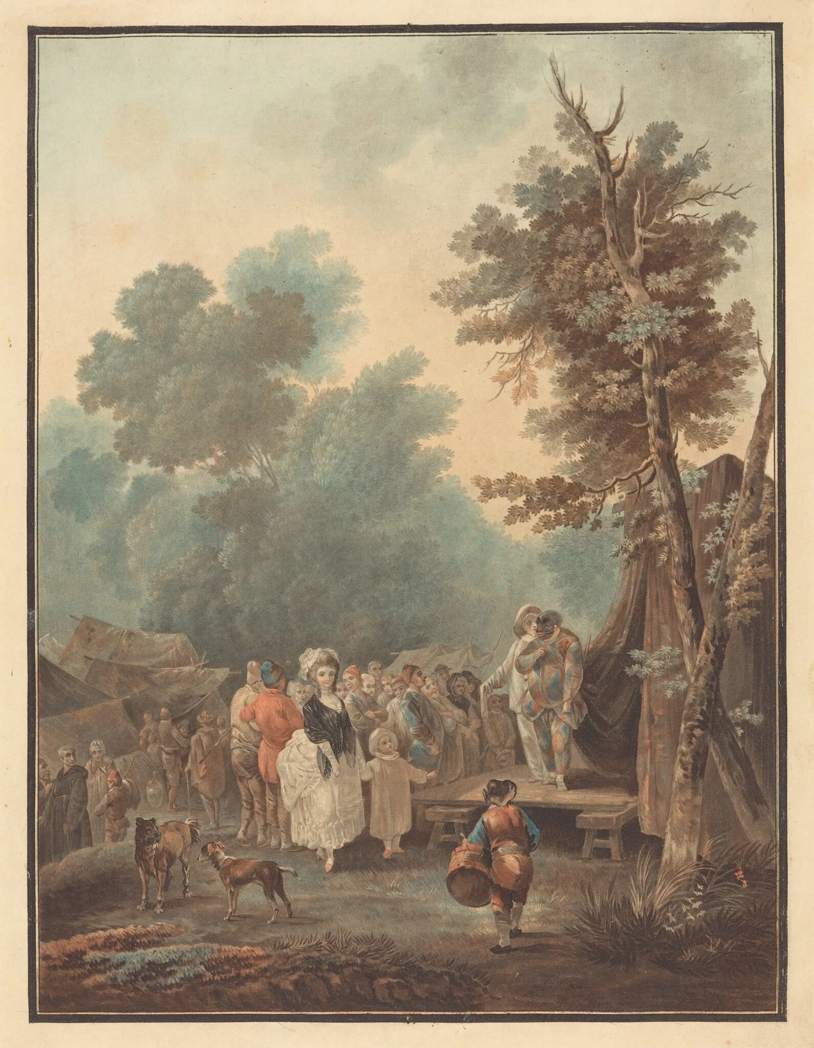 Foire de Village, by Charles-Melchior Descourtis, ink, 1788