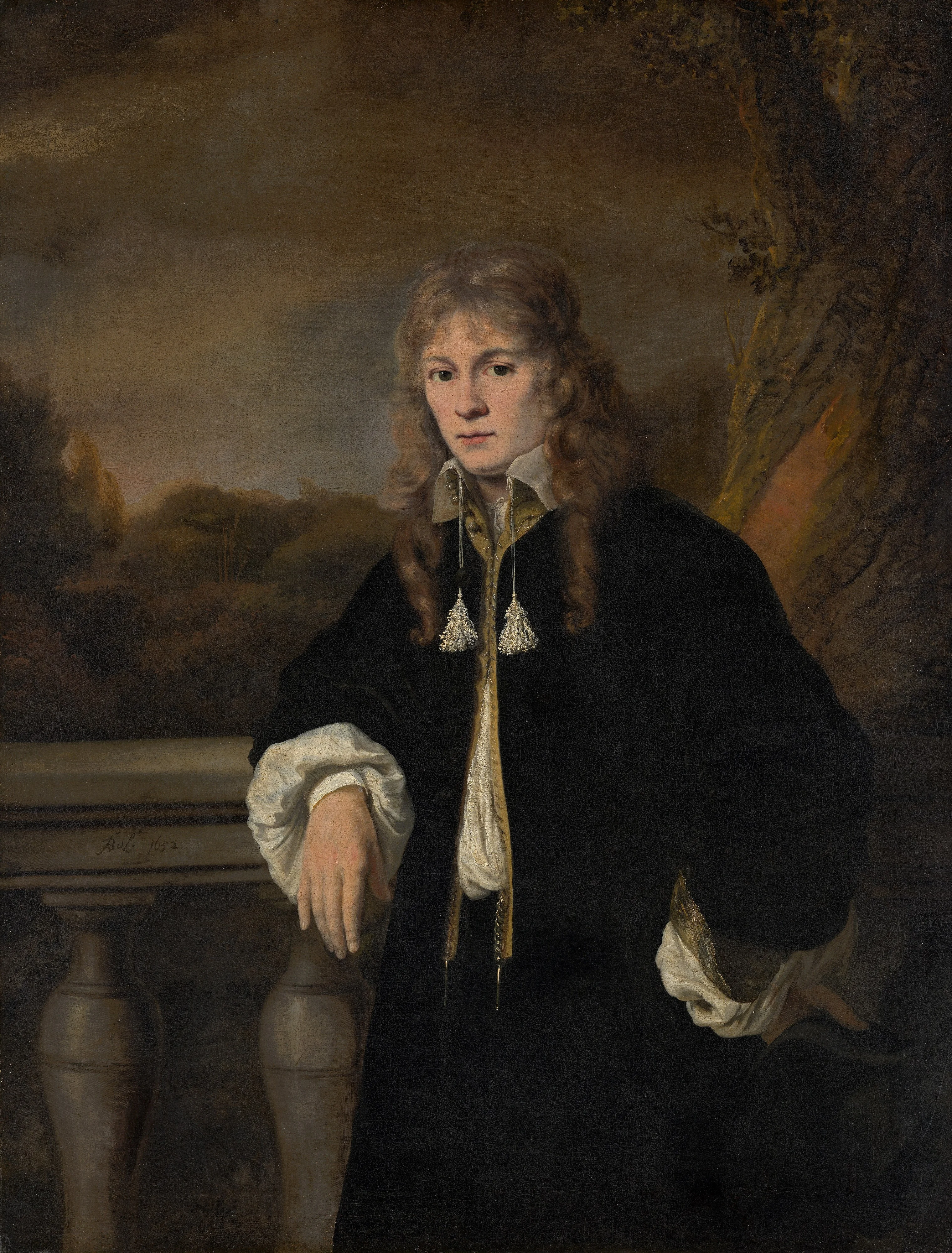 Portrait of a Young Man, presumably Louis Trip Jr (1638-1655), by Ferdinand Bol, oil, 1652
