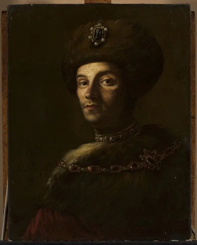 Portrait of a man in a turban