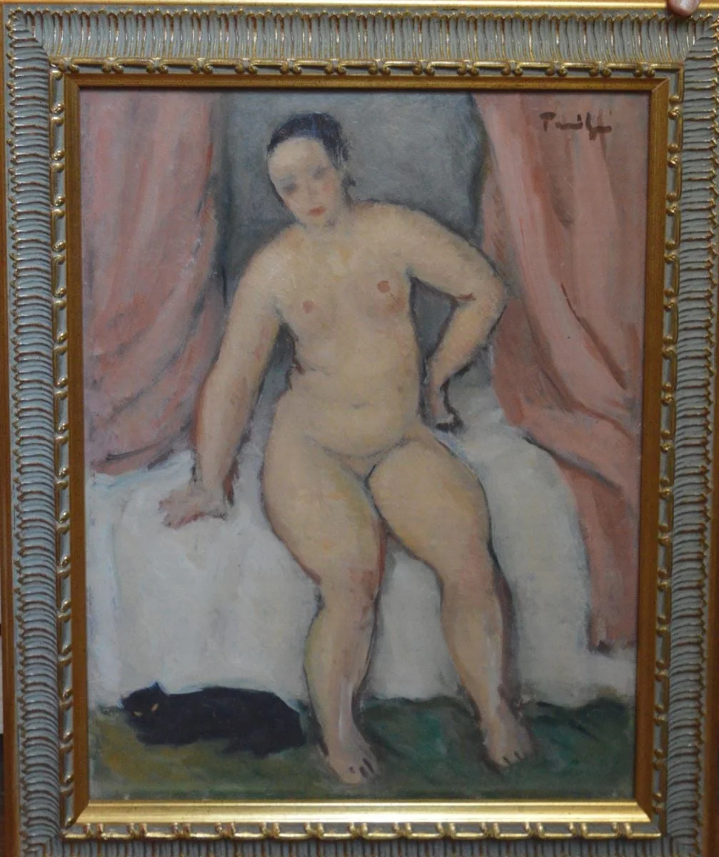 Nud (cu pisică), by Nicolae Tonitza, unspecified