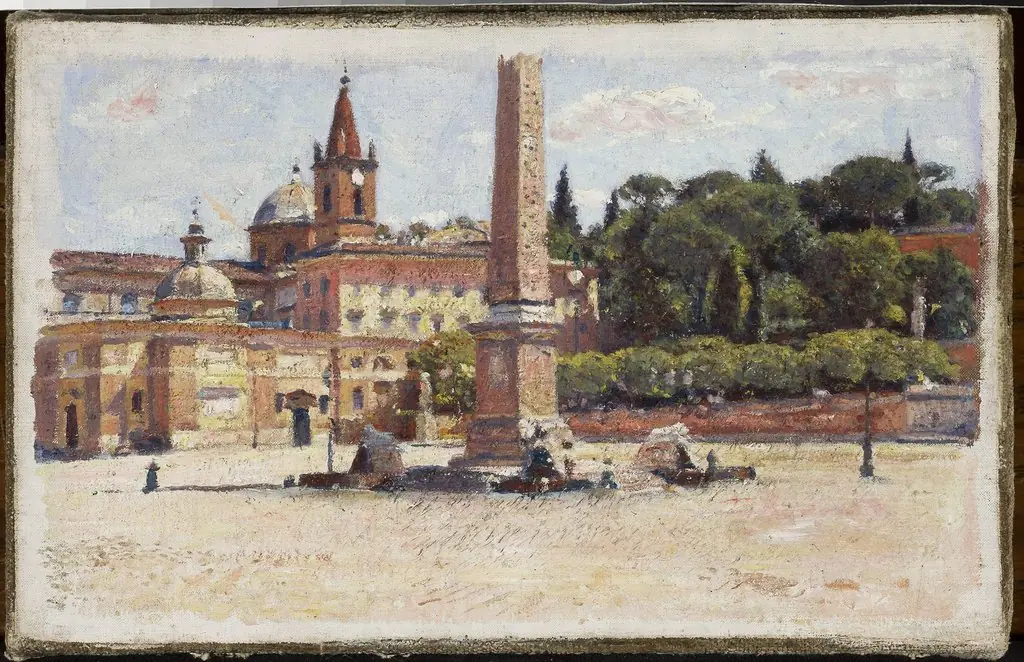 Piazza del Popolo in Rome, sketch