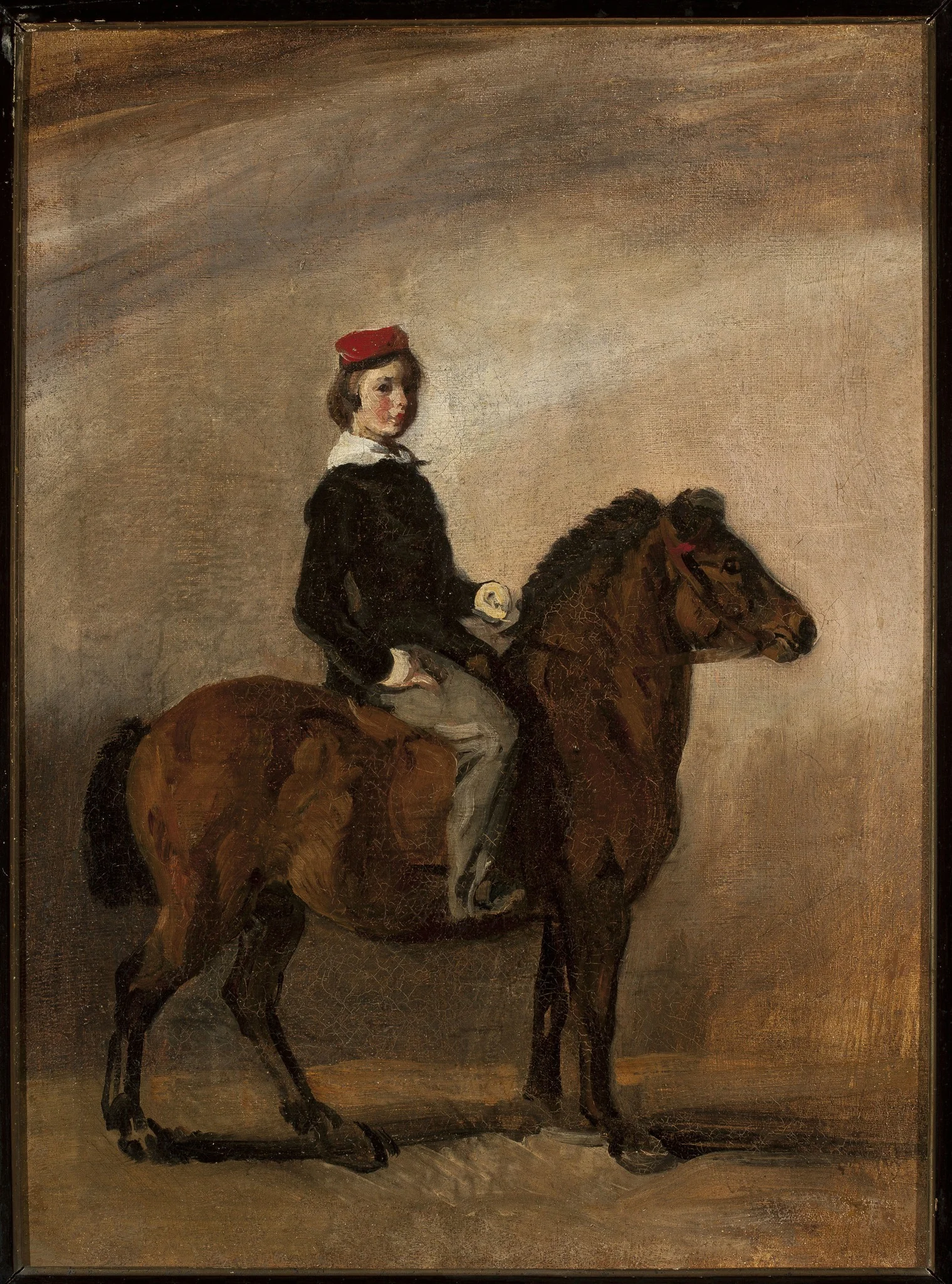 Artist’s son on a pony, by Piotr Michałowski, oil, 1837