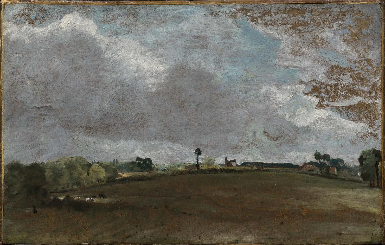 A Hilltop (His Native Village), by John Constable, unspecified, 1809