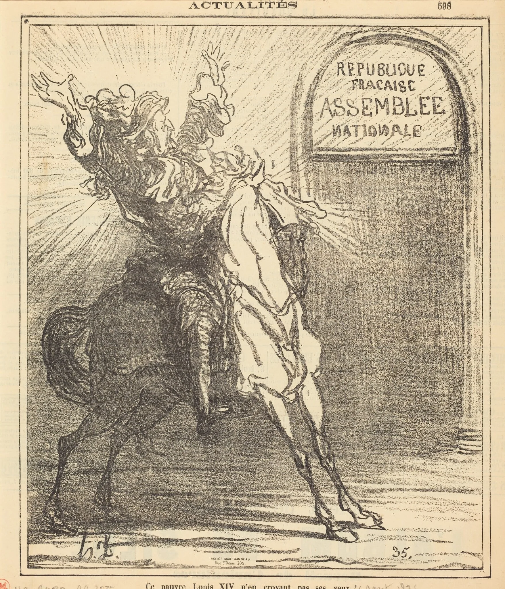 Ce pauvre Louis XIV n'en croyant pas ses yeux, by Honoré Daumier, 1871