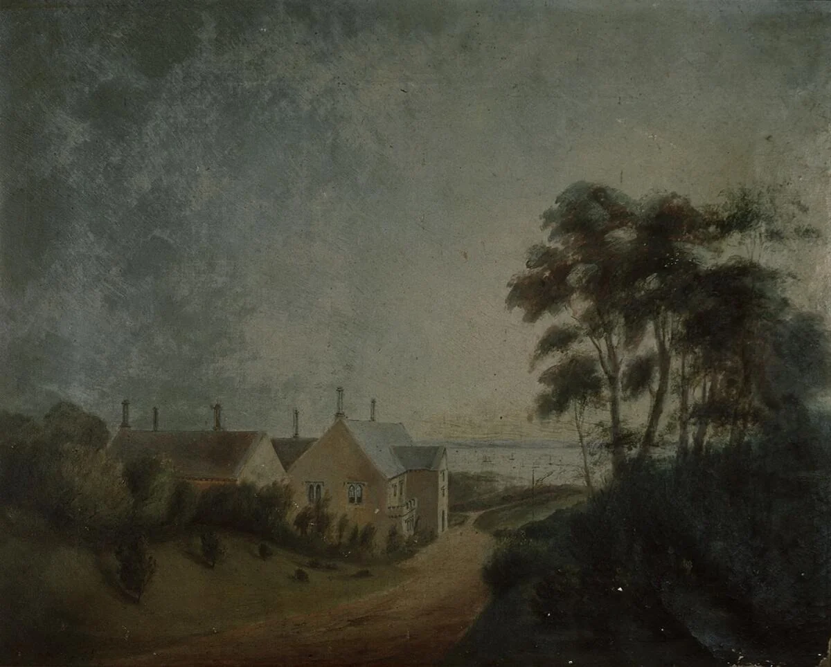 Cogan Pill Hall, by Unknown, oil, 1850